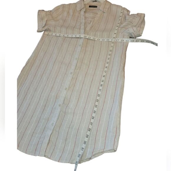 Maven West Short Sleeve Shirt Dress Button Down Linen Dress S - Picture 9 of 13